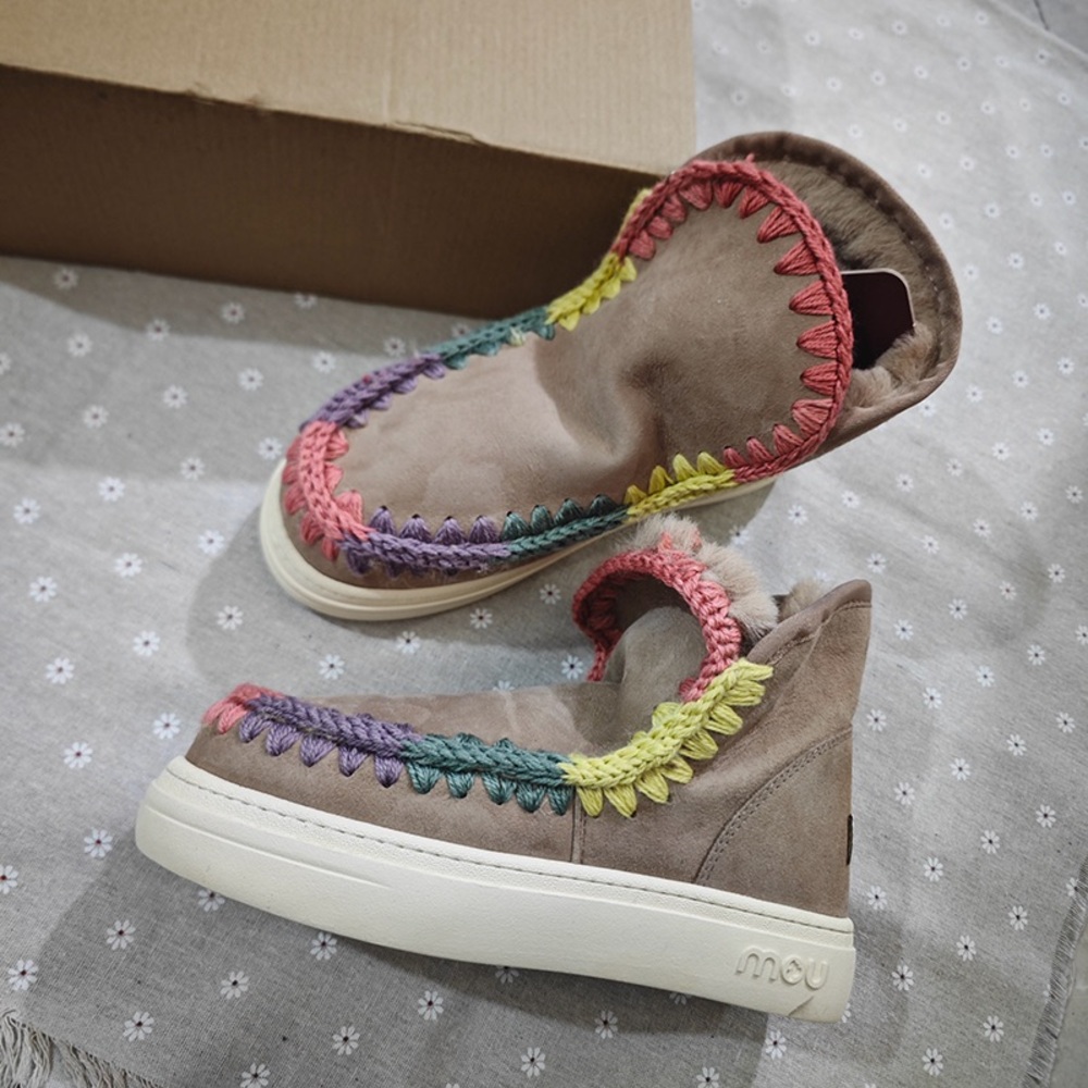 Mou Ethnic Style Snow Boots